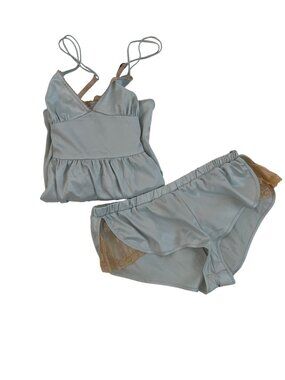 A.B.S Intimates Light Mint Blue Babydoll Camisole Set